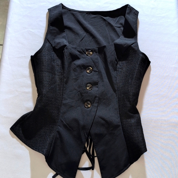 Shein Women's black vest size small NWOT - Picture 1 of 7